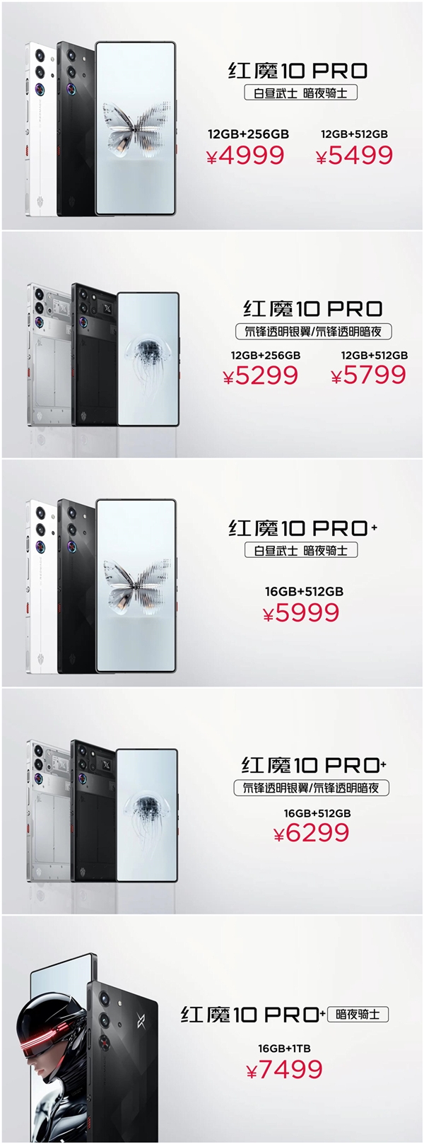 真全面屏迈入1.5K时代！红魔10 Pro系列正式发布：售价4999元起